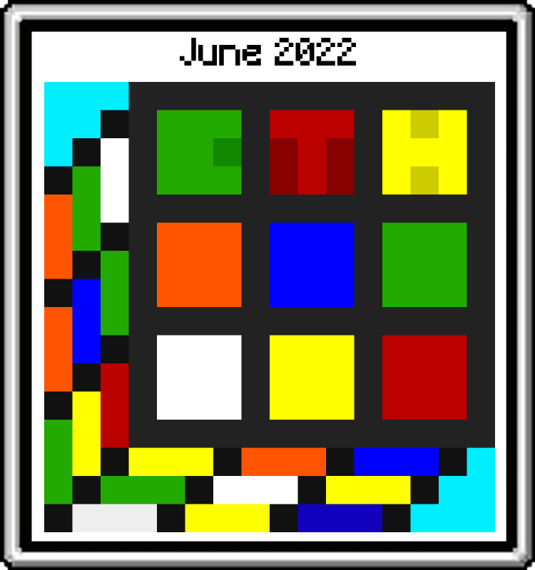 Tile #1977 represents the Rubik's cube which was launched in 1977. Similar to the blockchain, the cube is made of blocks and includes the letters ETH. It was designed by Andrew Stepan. 